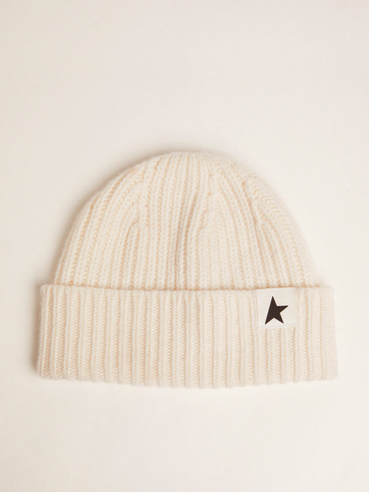 STAR/ BEANIE DAMIAN/ WO/ LOW TURN/LATERAL SMALL STAR OFFWHITE