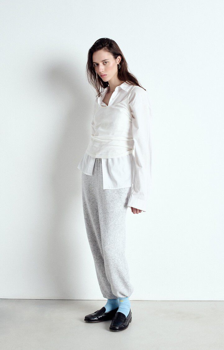 EVONA TROUSER GRIS CLAIR CHINE