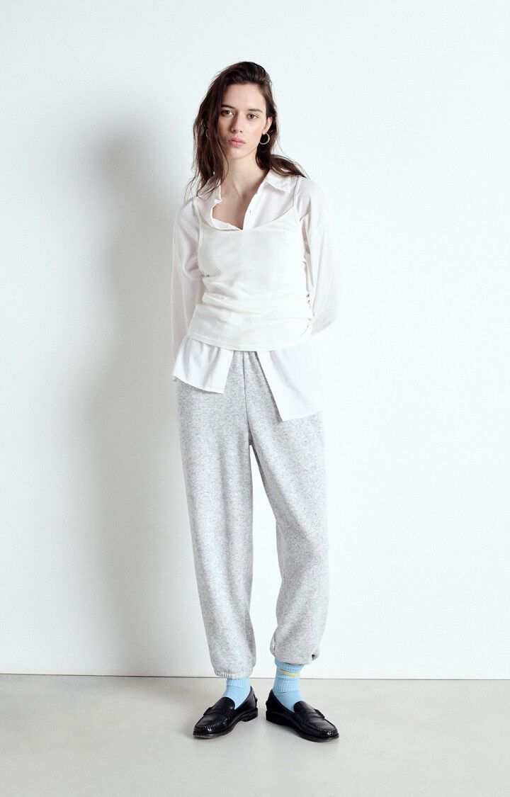 EVONA TROUSER GRIS CLAIR CHINE