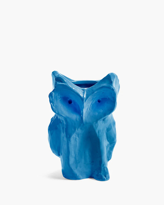 OWL VASE S BLUE AFTER MIDNIGHT