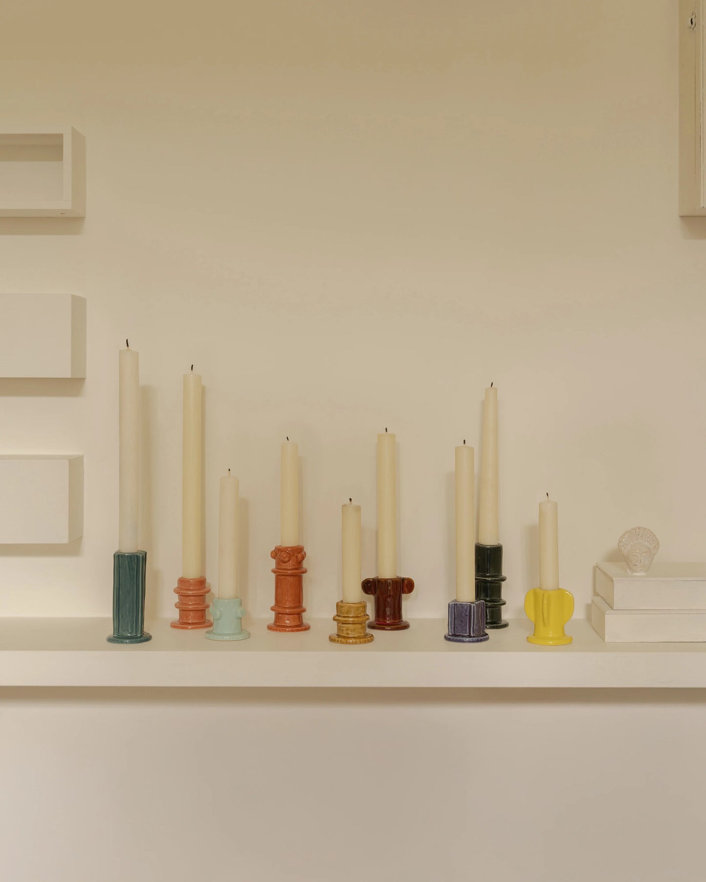 CANDLE HOLDER 03 ASS/3 GLAZED MOLLY MIX