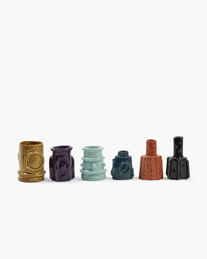 VASE ASS/6 GLAZED MOLLY MIX