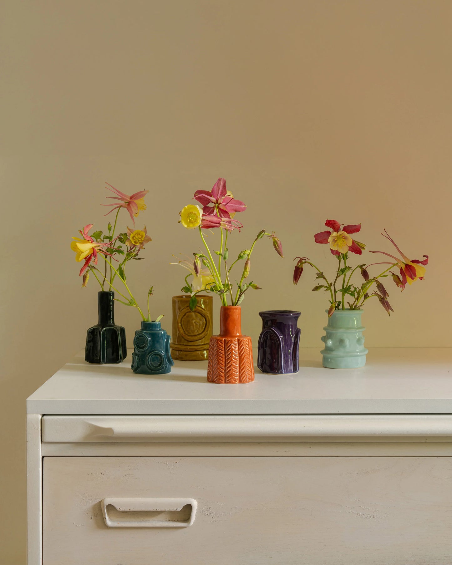 VASE ASS/6 GLAZED MOLLY MIX