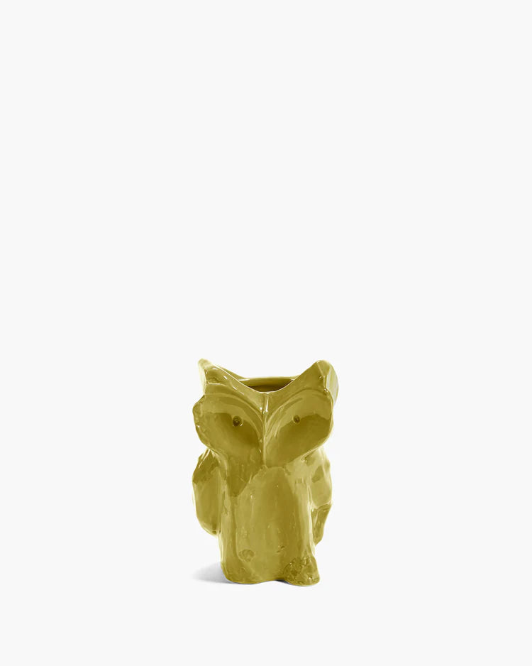 OWL VASE XS YELLOW YELLOW