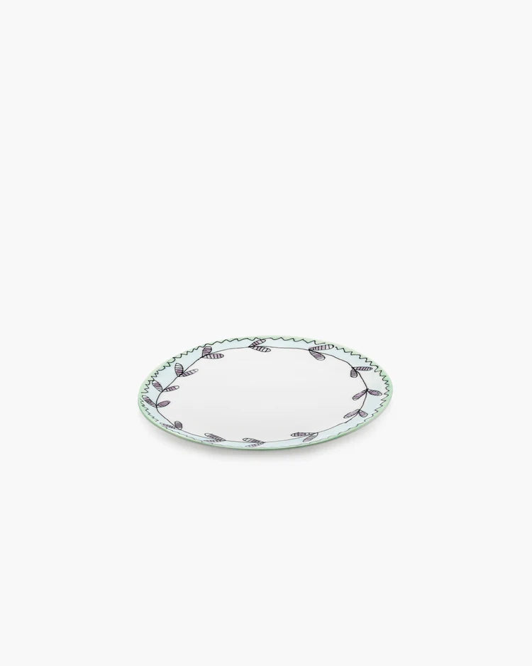 PLATE S BLOSSOM MILK WHITE