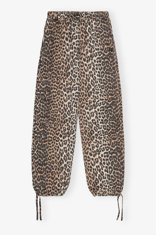 WASHED COTTON CANVAS DRAW STRING PANTS ALMOND MILK