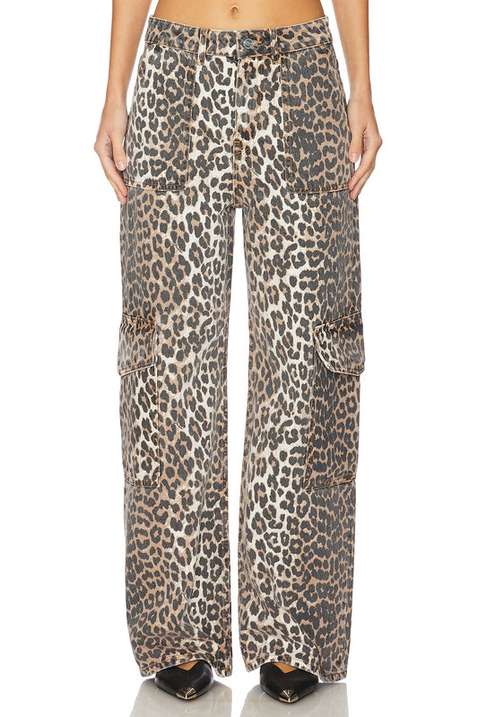 PRINT DENIM ANGI LEOPARD