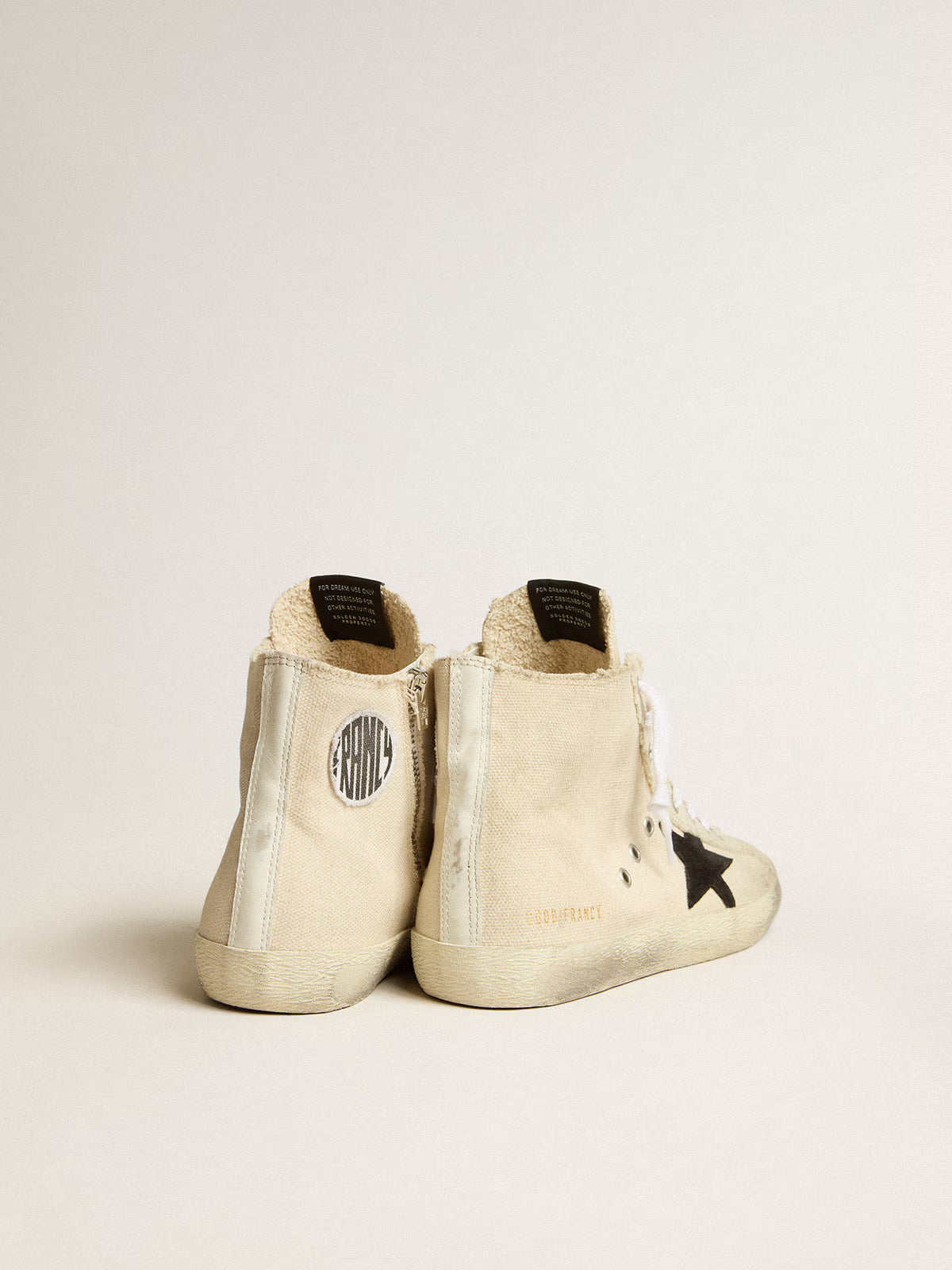 FRANCY CANVAS UPPER SUEDE STAR LEATHER LIST WHITE/BLACK
