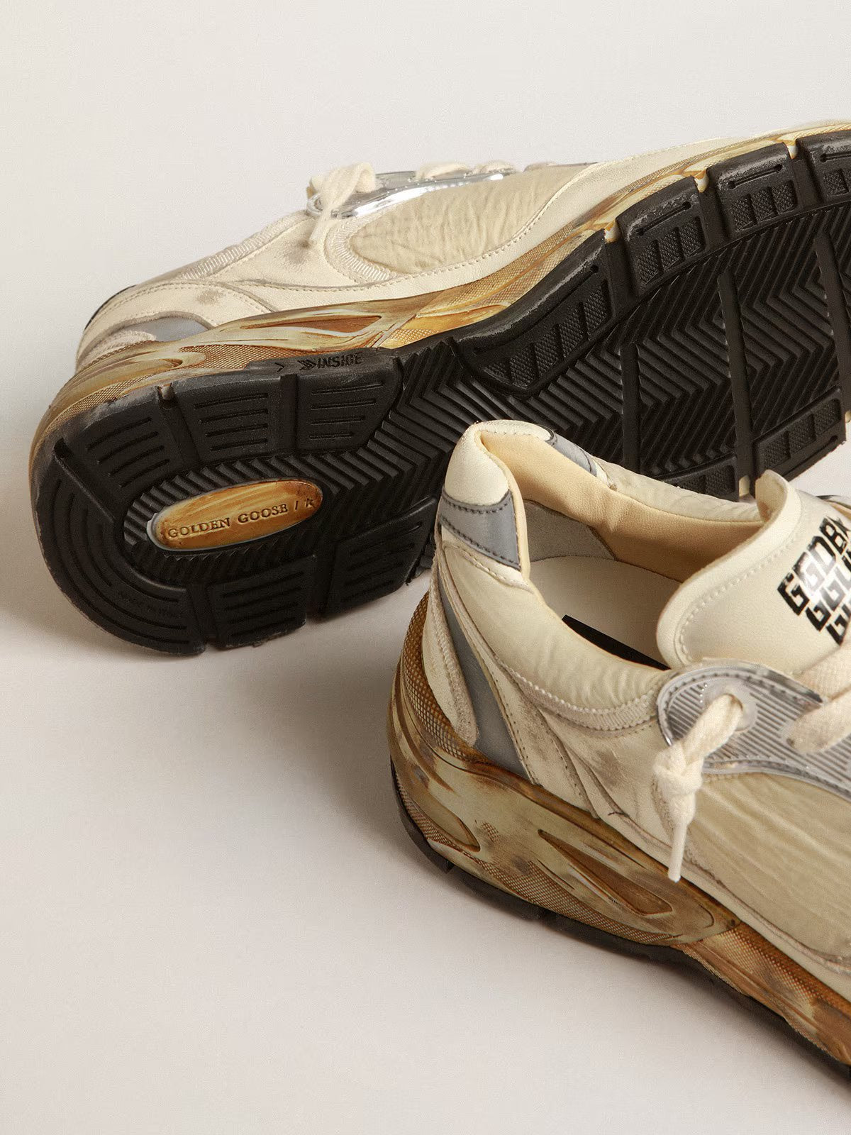 RUNNING DAD NYLON AND NAPPA UPPER WITH TRIMS LEATHER STAR