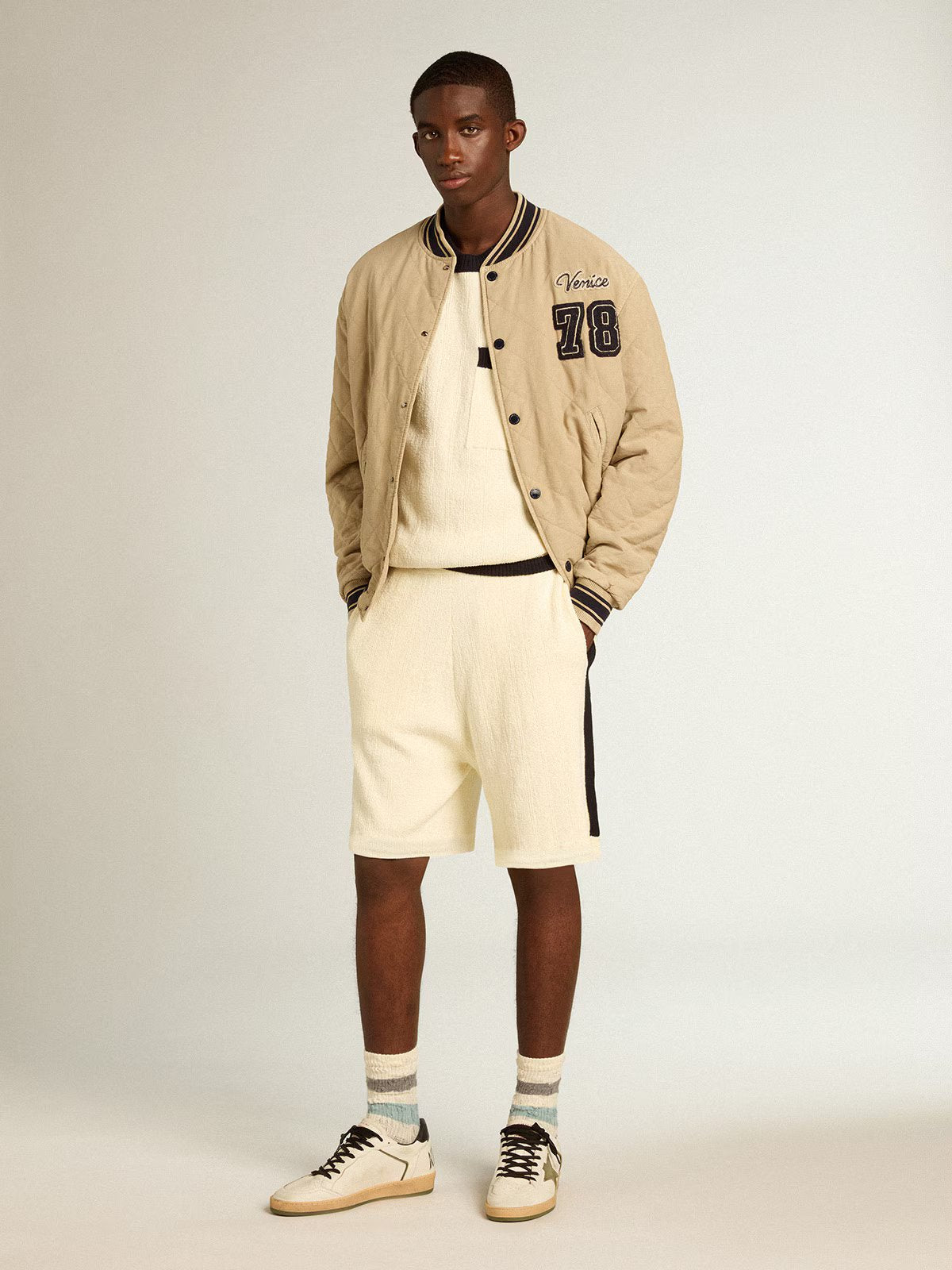 JOURNEY M'S BOMBER COTTON TWILL GARMENT DYED TRENCH COAT