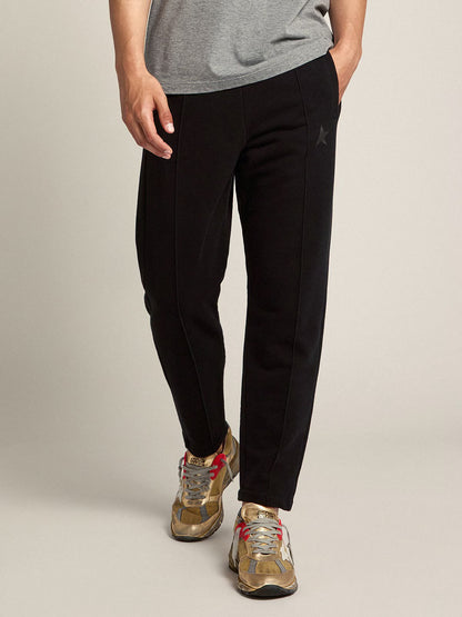 STAR/M'S JOGGINGS DORO TAPERED LEG /SMALL STAR/ BLACKBOARD BLACK