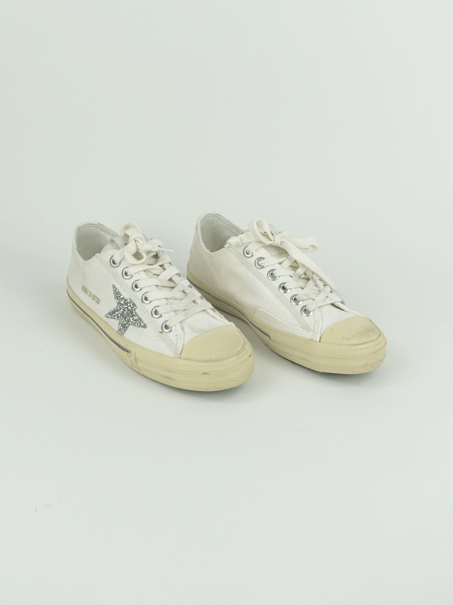 V-STAR 2 CANVAS UPPER GLITTER STAR LINE FOXING BEIGE/SILVER