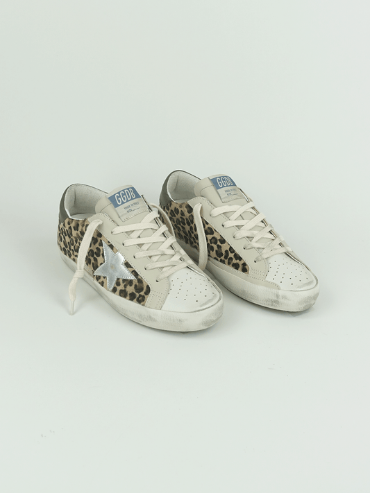 SUPER-STAR CLASSIC WITH LIST HORSY UPPER FABRIC TOE LAMINATED STAR LEATHER HEEL BEIGE/BROWN/BLACK/SILVER/OLIVE