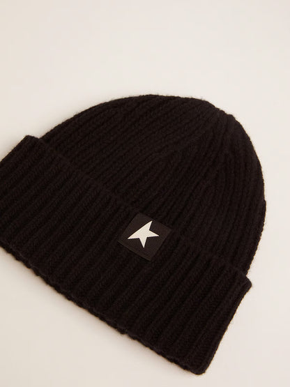 STAR/ BEANIE DAMIAN/ WO/ LOW TURN/LATERAL SMALL STAR BLACK