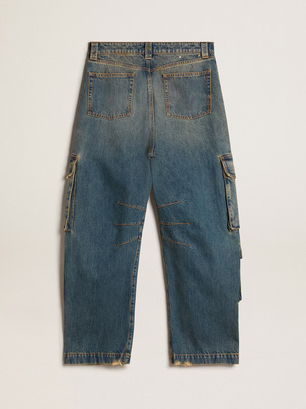 JOURNEY W'S PANT CARGO POCKET MEDIUM DIRTY WASH DISTRESSED BLUE