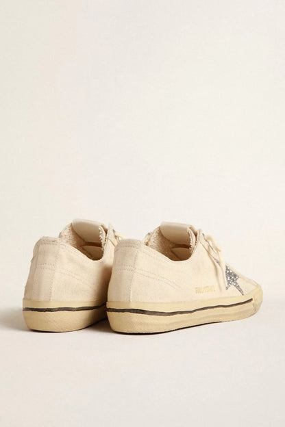 V-STAR 2 CANVAS UPPER GLITTER STAR LINE FOXING BEIGE/SILVER