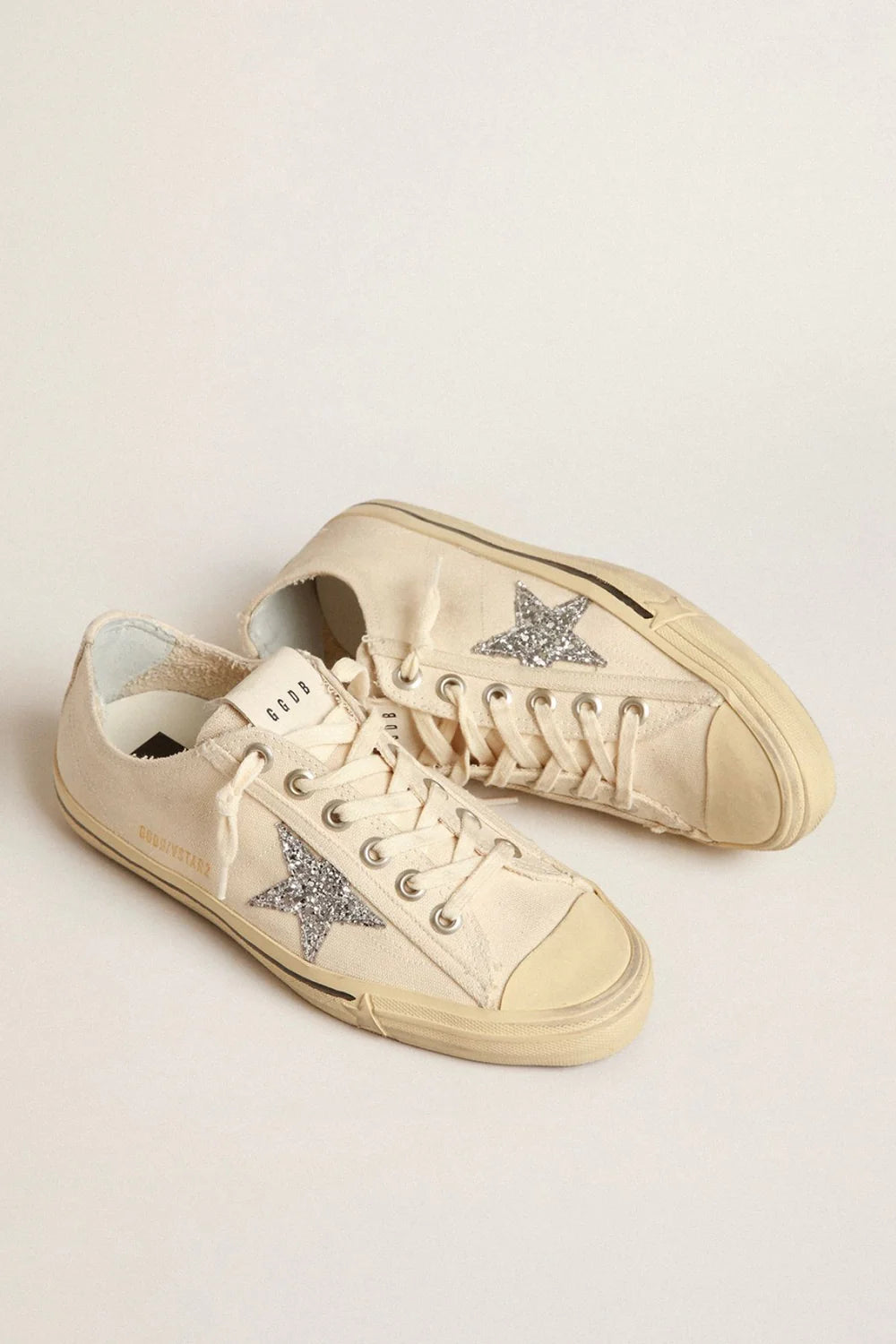 V-STAR 2 CANVAS UPPER GLITTER STAR LINE FOXING BEIGE/SILVER