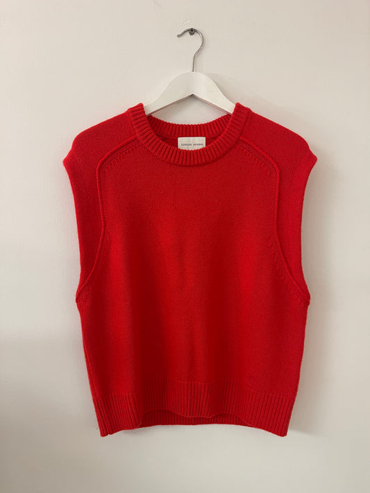SLEEVELESS BOXY TOP MARI CHILI