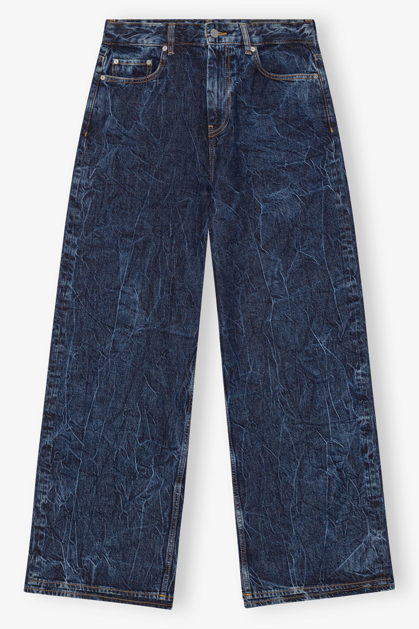 CRINKLED FUTURE DENIM MARRI MID BLUE STONE