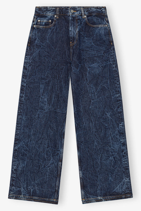 CRINKLED FUTURE DENIM MARRI MID BLUE STONE