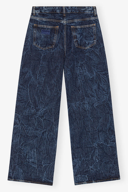 CRINKLED FUTURE DENIM MARRI MID BLUE STONE