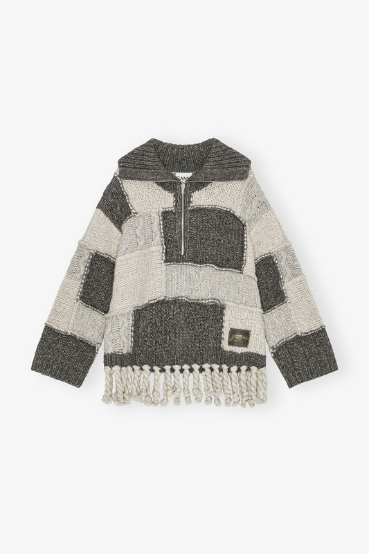 WOOL COTTON BUBBLE SWEATER MULTICOLOUR