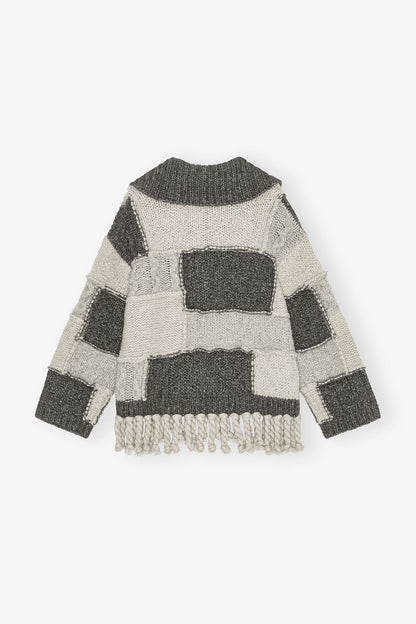WOOL COTTON BUBBLE SWEATER MULTICOLOUR