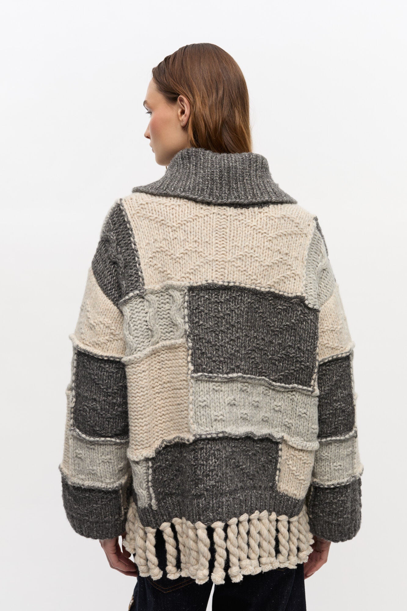 WOOL COTTON BUBBLE SWEATER MULTICOLOUR