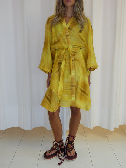 SHORT KIM KIMONO YELLOW AQUARELLE