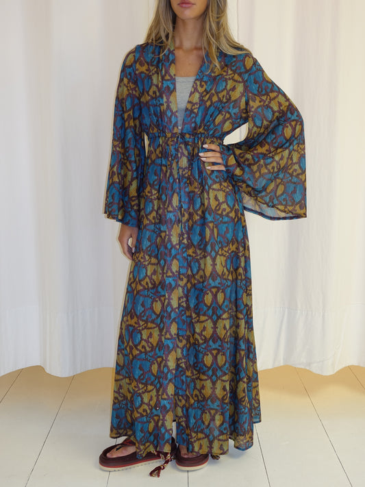 MILA KAFTAN PURPLE BLUE YELLOW