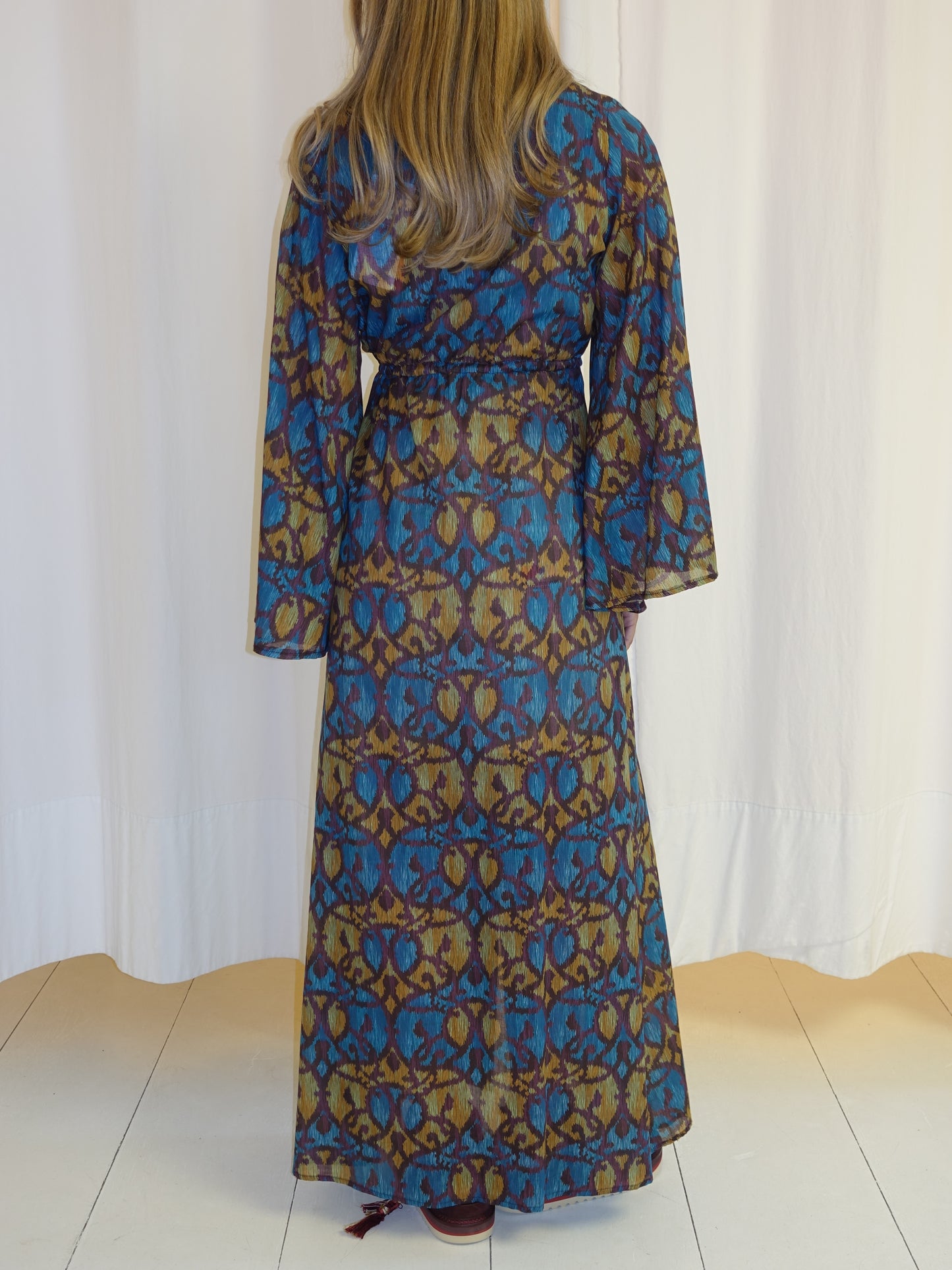 MILA KAFTAN PURPLE BLUE YELLOW