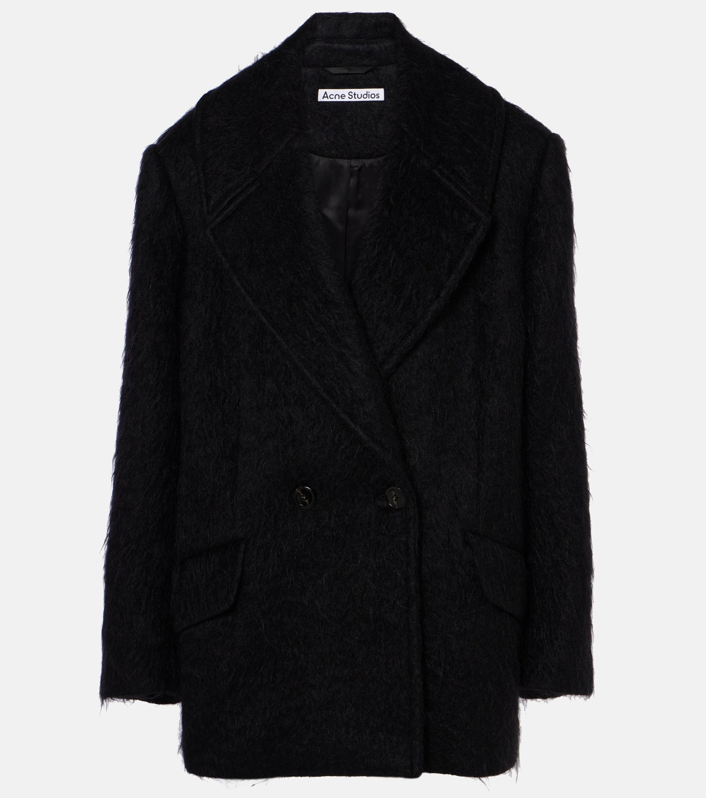 JACKET HAIRY WOOL BLACK