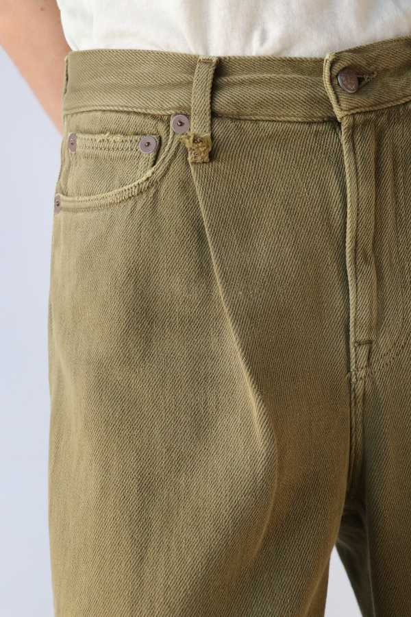 CROP WIDELEG JEAN KOZE OLIVE
