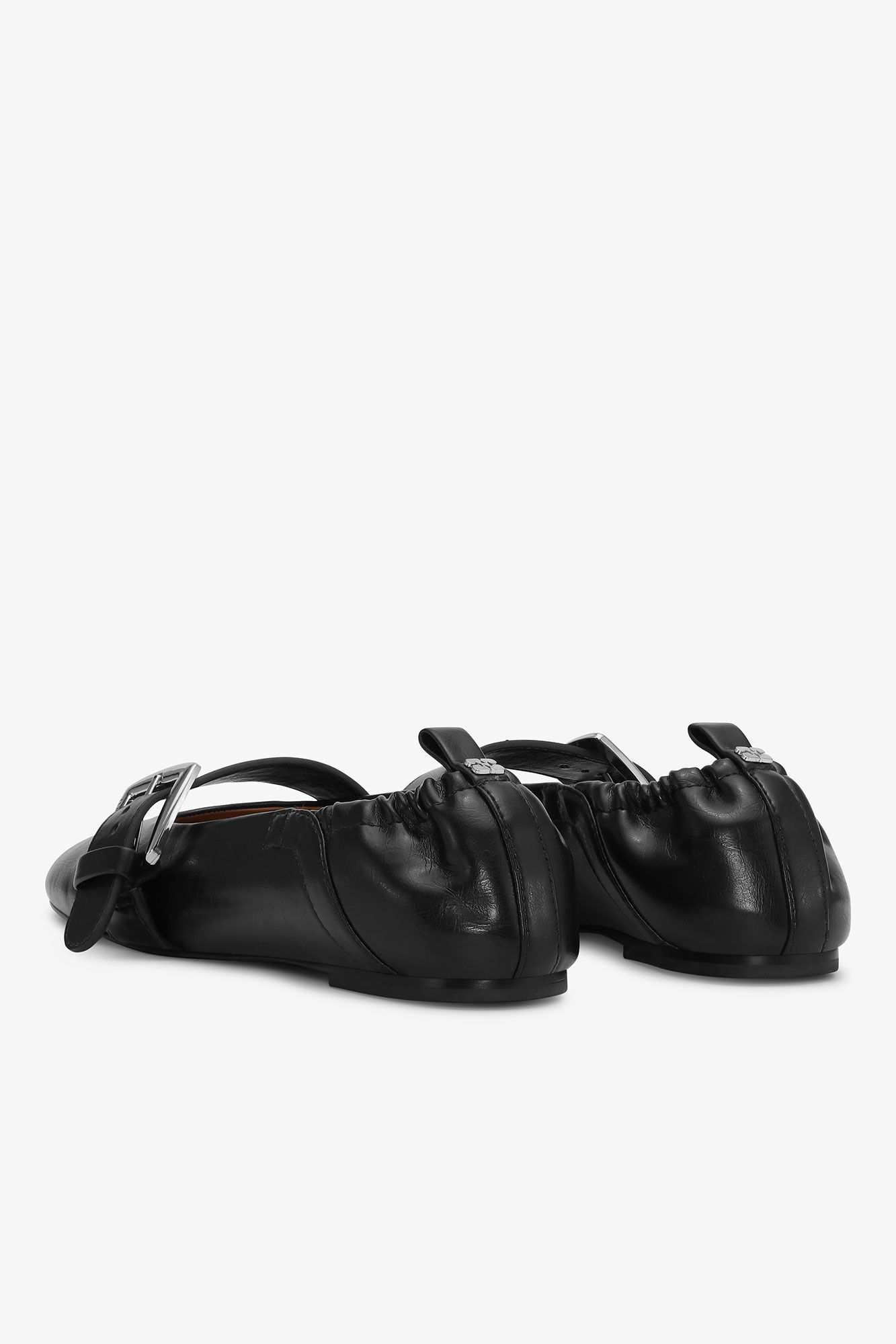BUTTERFLY STRAP BALLERINA CRINKLE OLEATEX BLACK