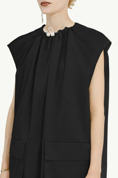 MINI DRESS BLACK 2-POCKETS