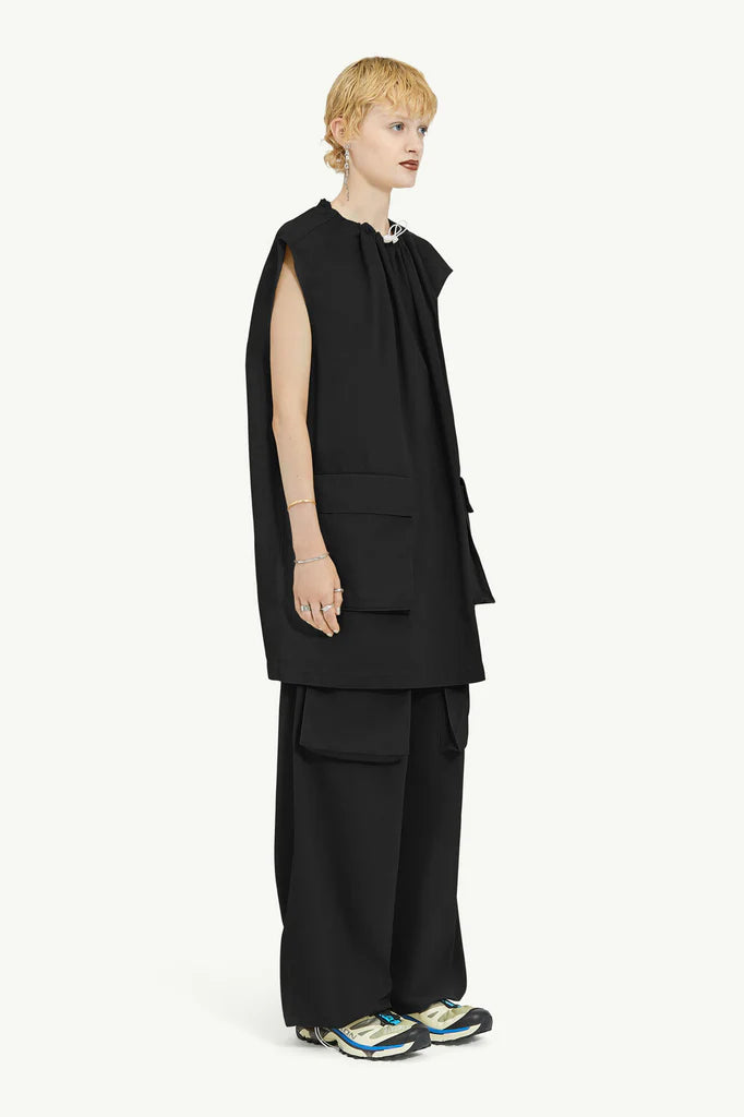 MINI DRESS BLACK 2-POCKETS