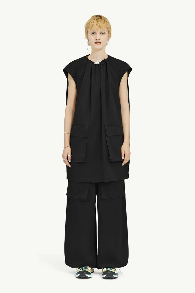 MINI DRESS BLACK 2-POCKETS