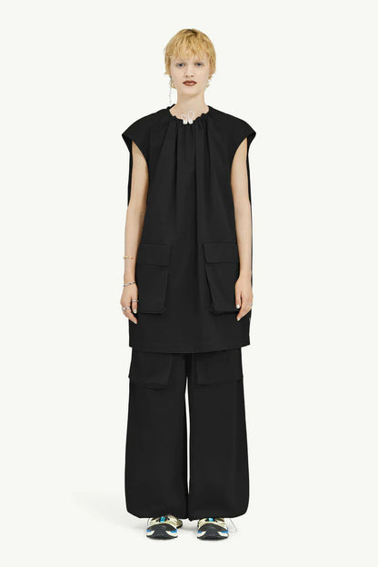 MINI DRESS BLACK 2-POCKETS