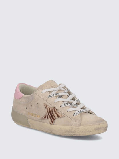 SUPER STAR SUEDE UPPER HORSY ZEBRA PRINTED STAR LEATHER HEEL LAMINATED HALF FOXING SEEDPEARL/BUTTER BROWN ZEBRA/ORCHID PINK
