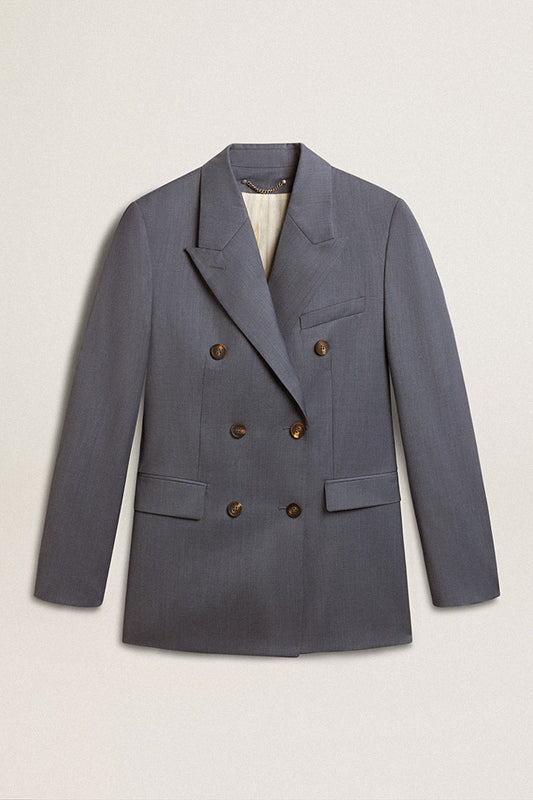 JOURNEY W'S DOUBLE BREASTED BLAZER LIGHT TAILORING VW FABRIC GRISALLIE