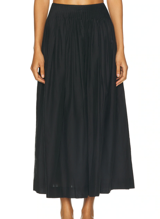 LONG SKIRT WITH GATHERS ARTEMIS BLACK
