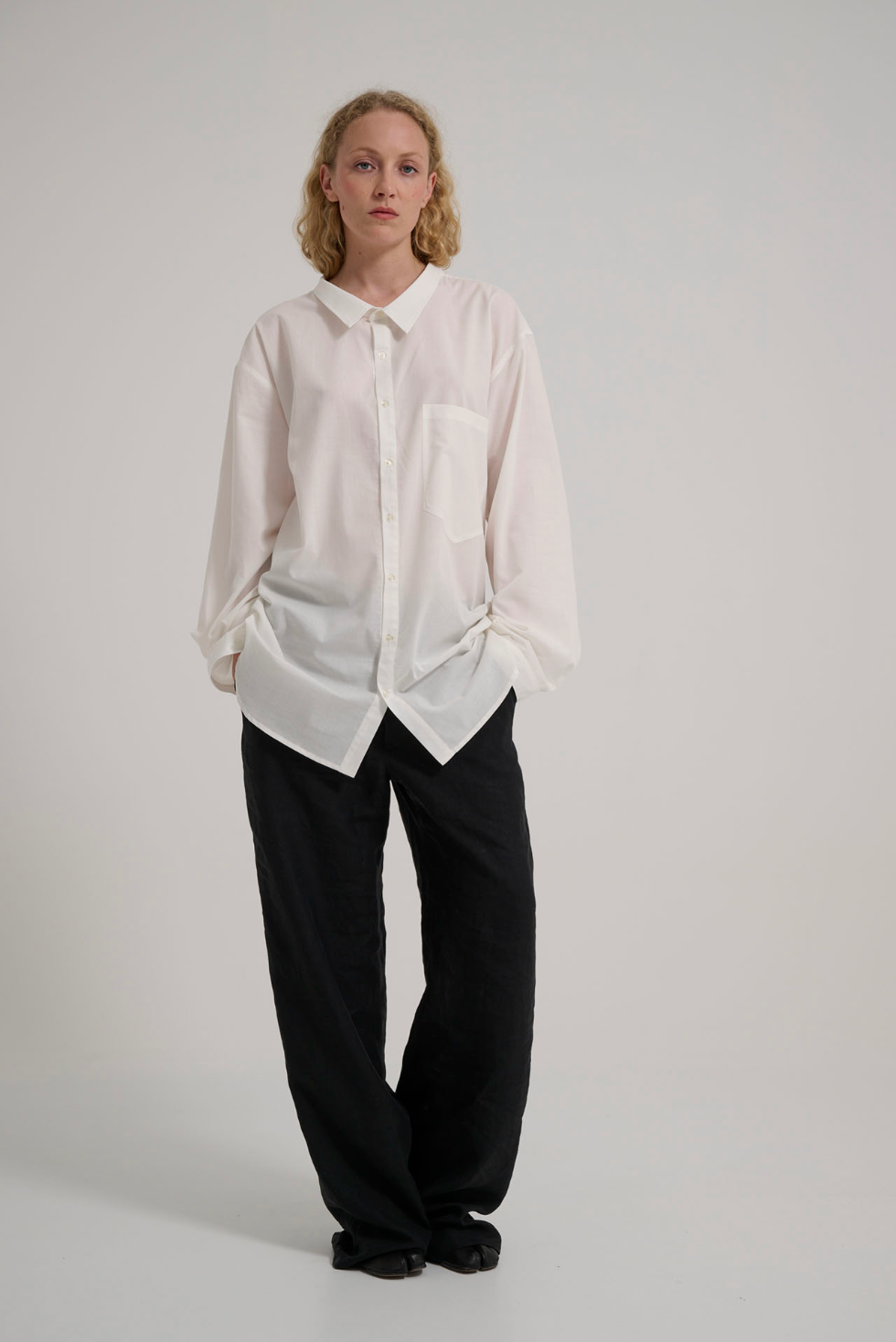 NO 5 DROPNECK OFF WHITE VOILE COTTON