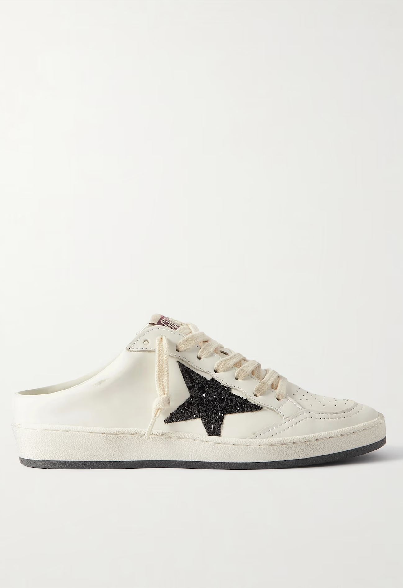 BALLSTAR SABOT LEATHER UPPER GLITTER STAR WHITE/BLACK