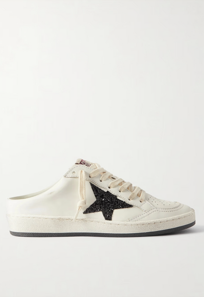 BALLSTAR SABOT LEATHER UPPER GLITTER STAR WHITE/BLACK