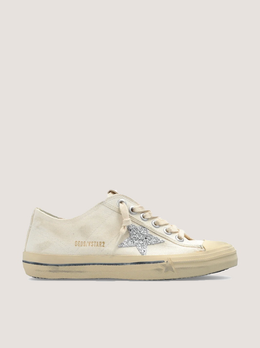 V-STAR 2 CANVAS UPPER GLITTER STAR LINE FOXING BEIGE/SILVER
