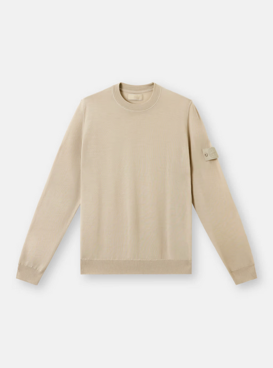 KNITTED CREW NECK BEIGE