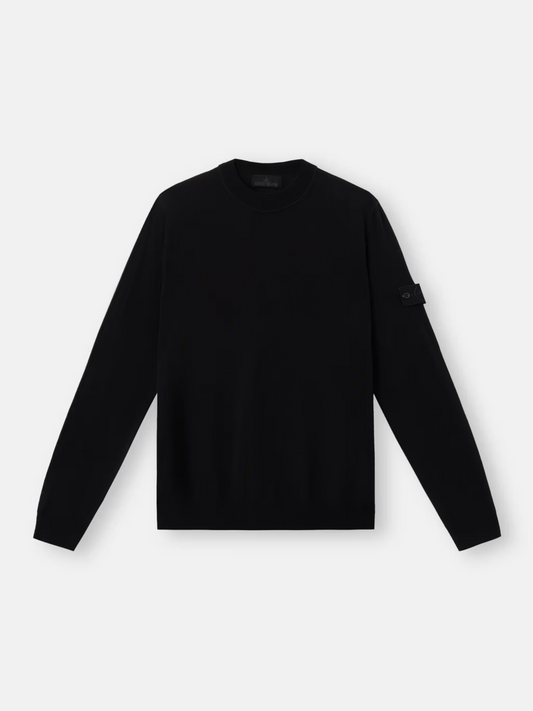 KNITTED CREW NECK BLACK