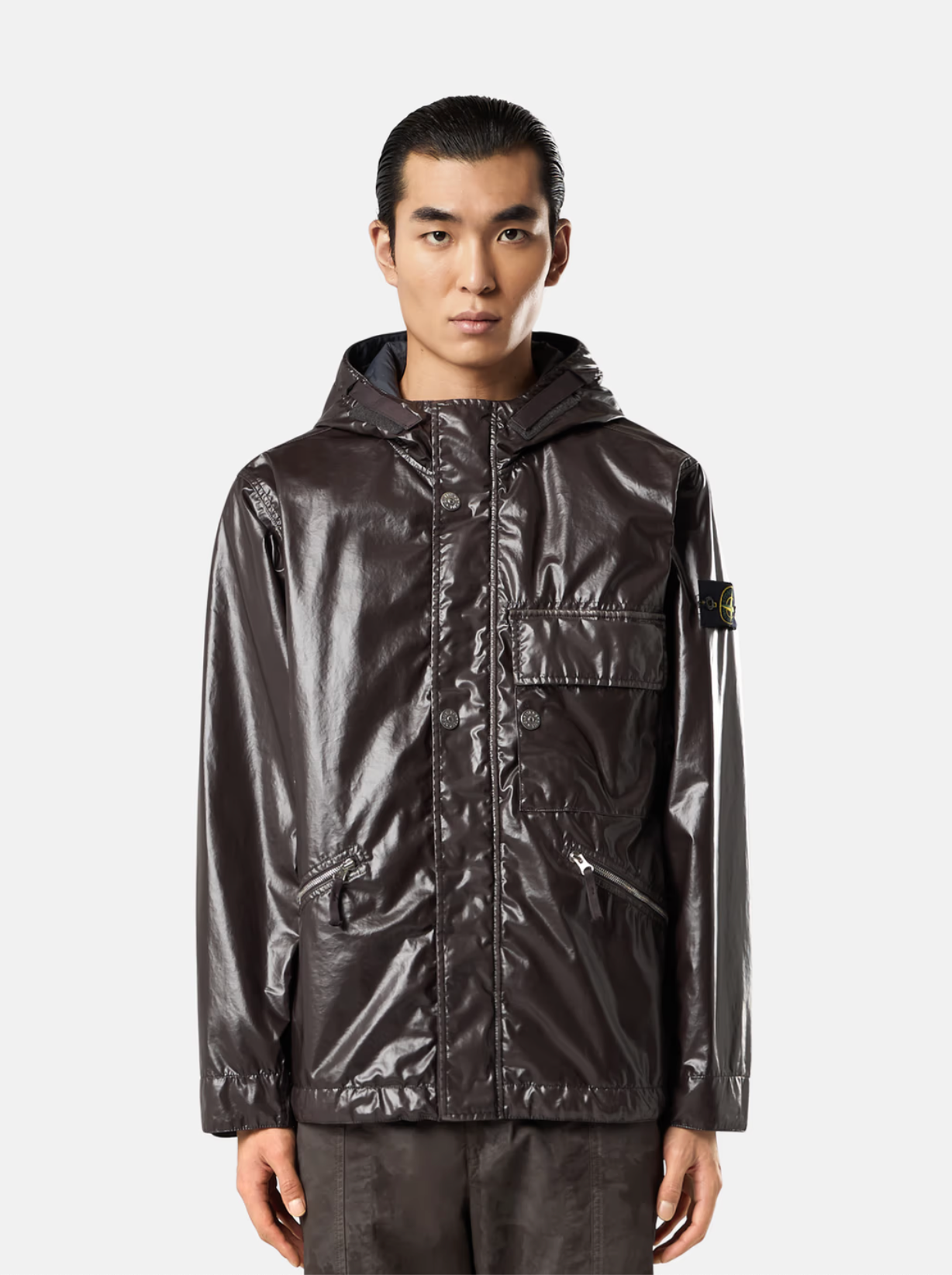 SHORT PARKA CHARCOAL GREY