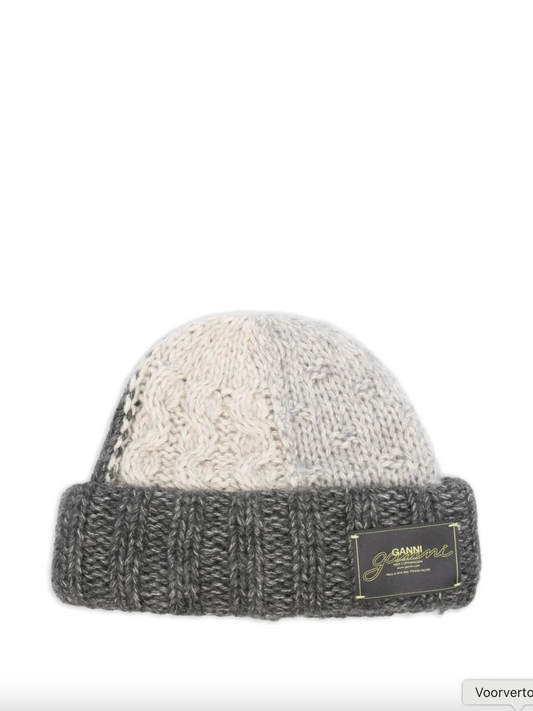 WOOL COTTON BUBBLE BEANIE MULTICOLOUR