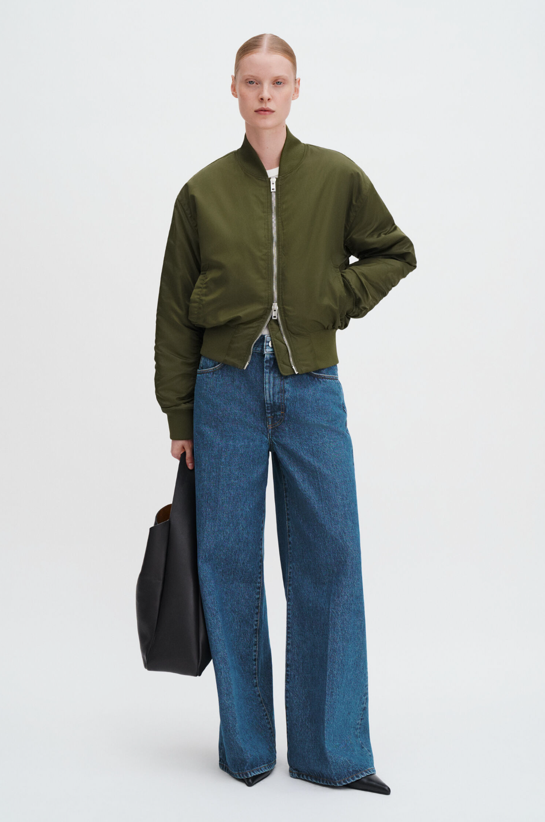 NYLON ZIP JACKET MIDNIGHT GREEN